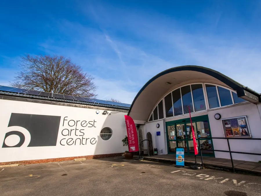 Exterior of Forest Arts Centre on Old Milton Road, New Milton