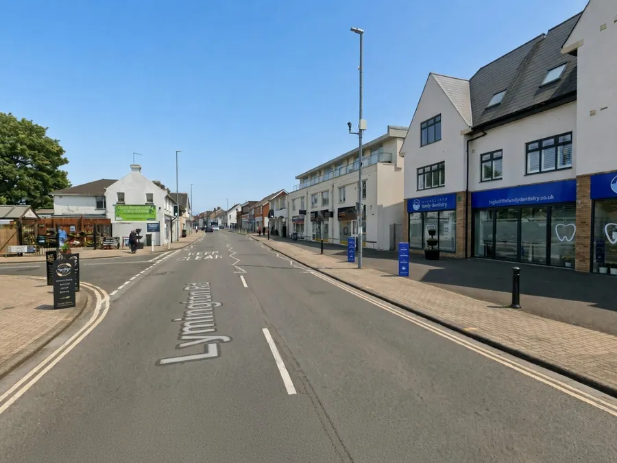 Lymington Road High Street in Highcliffe